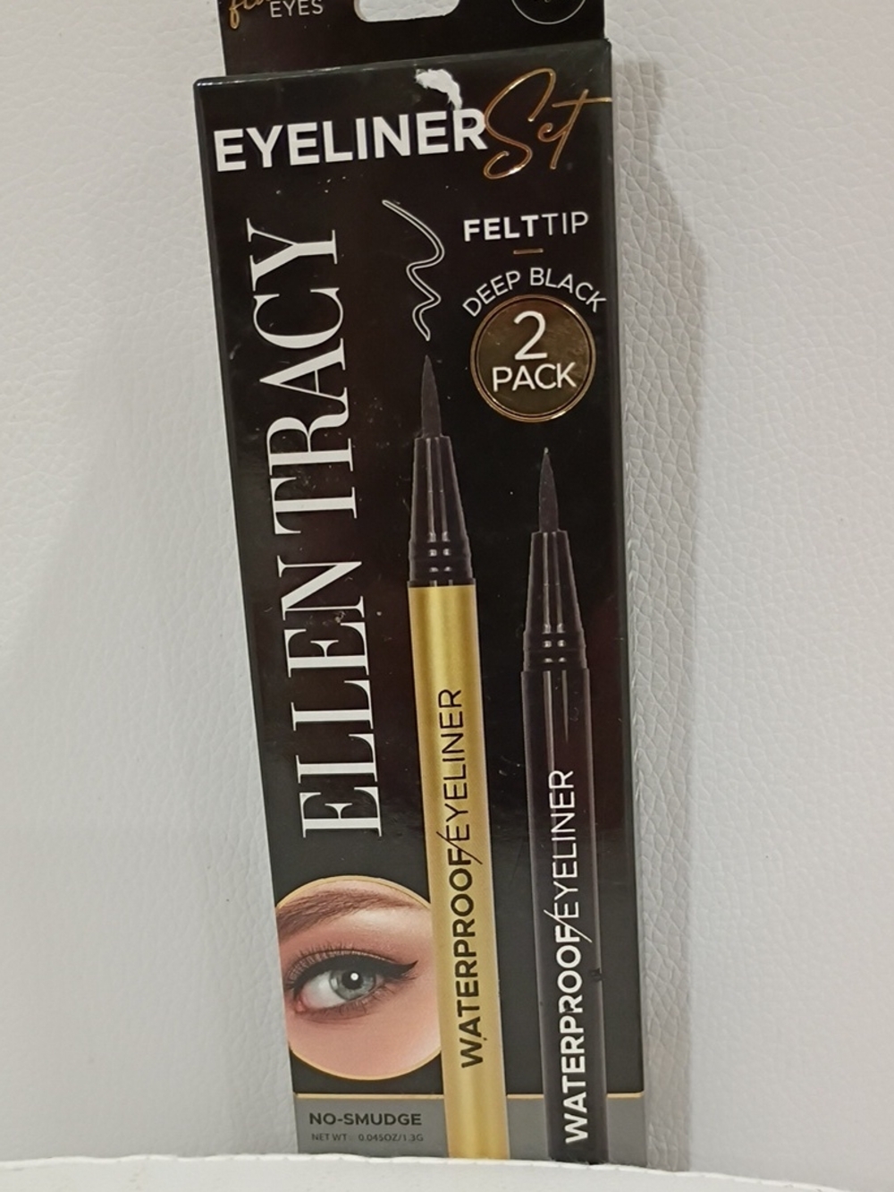 Ellen Tracy Felt Tip Eyeliner Set — Deep Black